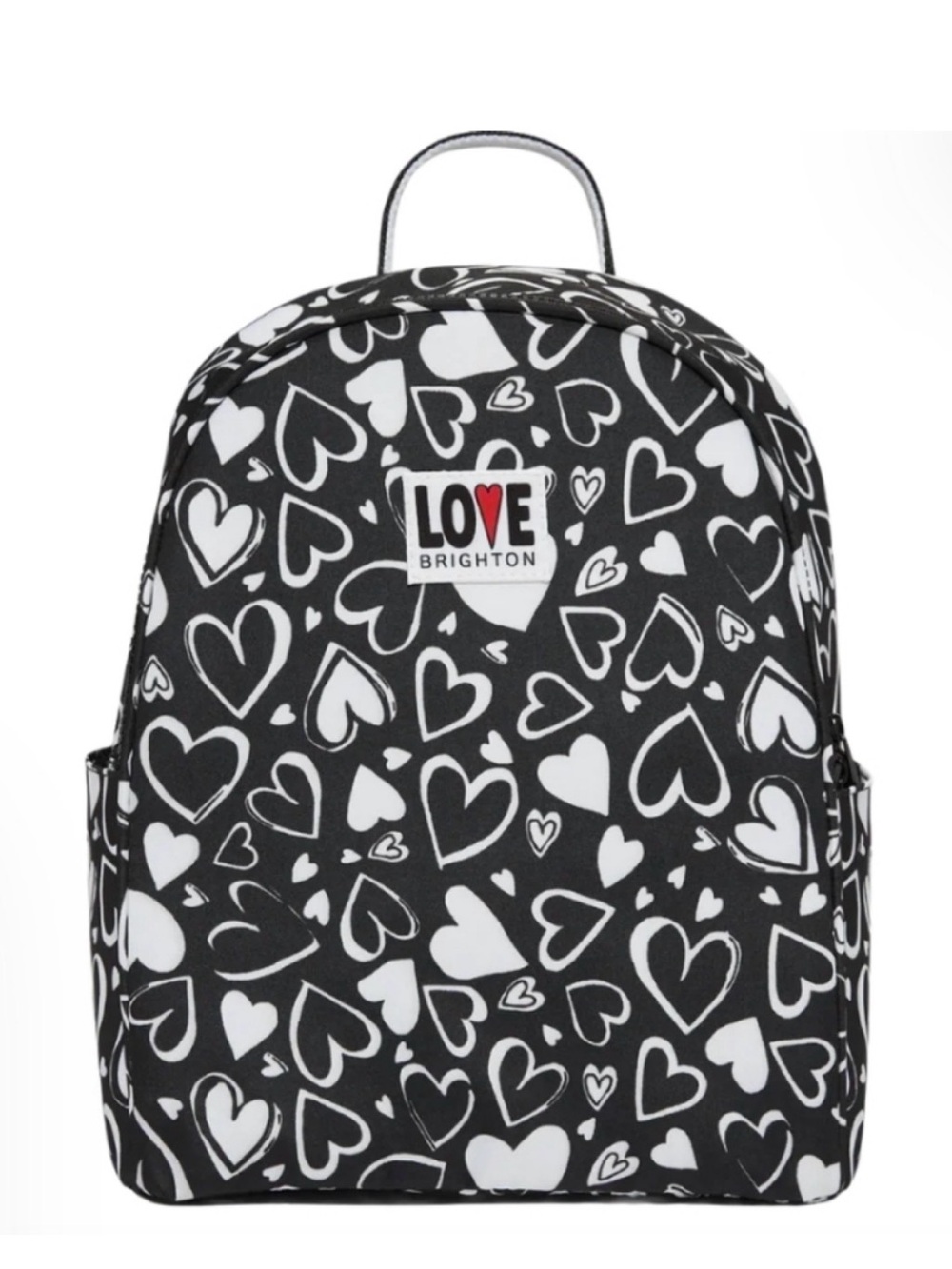 NWT Brighton Endless Love Black & White Heart Backpack